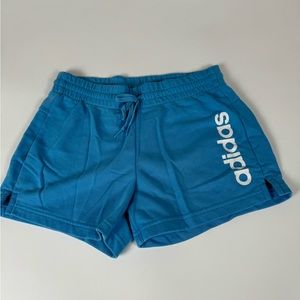 Adidas shorts, sweats, blue, elastic waist, size small, pre-loved